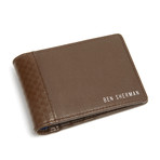 Leather Embossed Wallet // Chocolate