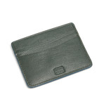 Leather Embossed Cardholder // Petrol