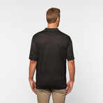 Skins Game // Bamboo Body Mapping Stripe Polo  // Black (XS)