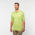 Skins Game // Bamboo Performance Stripe + Dot Polo // Green Apple (S)