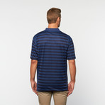 Skins Game // Bamboo Performance Stripe + Dot Polo // Navy (S)