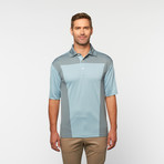 Skins Game // Bamboo Performance Color Block Polo // Haze (S)