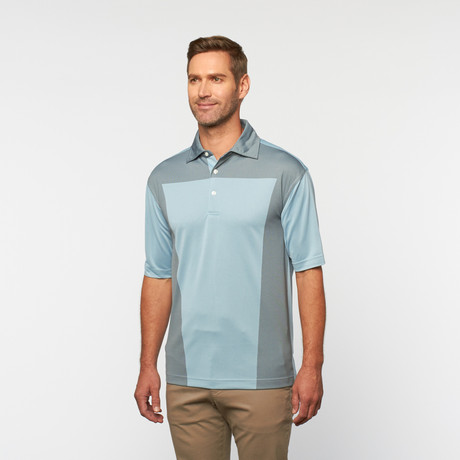 Skins Game // Bamboo Performance Color Block Polo // Haze (S)