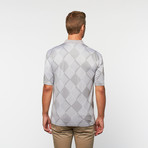 Skins Game // Bamboo Performance Diamond Jacquard Polo // Silver (XS)