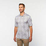 Skins Game // Bamboo Performance Diamond Jacquard Polo // Silver (XS)