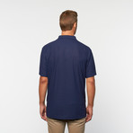 Skins Game // Bamboo Horizontal Stripe Polo // Navy (L)