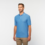 Skins Game // Bamboo Horizontal Stripe Polo // Columbia Blue (S)