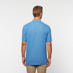 Skins Game // Bamboo Horizontal Stripe Polo // Columbia Blue (S)