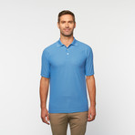 Skins Game // Bamboo Horizontal Stripe Polo // Columbia Blue (S)