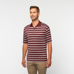 Horn Legend // Striped Tech Polo // Zinfandel (S)