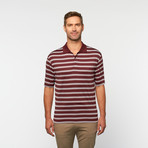Horn Legend // Striped Tech Polo // Zinfandel (S)