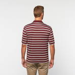 Horn Legend // Striped Tech Polo // Zinfandel (S)