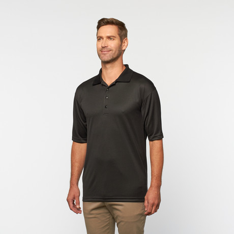 Horn Legend // Bamboo Jacquard Stripe Polo // Black (S)