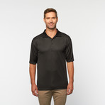 Horn Legend // Bamboo Jacquard Stripe Polo // Black (S)