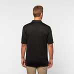 Skins Game // Diamond Jacquard Short-Sleeve Polo // Black (XL)