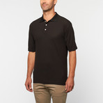 Skins Game // Pique Short-Sleeve Polo // Black (L)