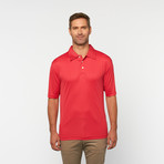Skins Game // Shadow Stripe Short-Sleeve Polo // Red (S)