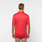 Skins Game // Shadow Stripe Short-Sleeve Polo // Red (S)