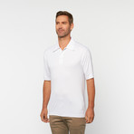 Skins Game // Shadow Stripe Short-Sleeve Polo // White (L)