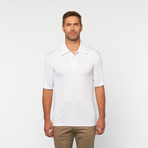 Skins Game // Shadow Stripe Short-Sleeve Polo // White (L)