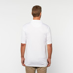 Skins Game // Shadow Stripe Short-Sleeve Polo // White (L)