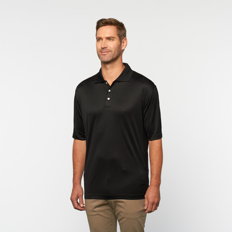 Skins Game // Mini Horizontal Ottoman Short-Sleeve Polo // Black (S)