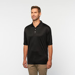 Skins Game // Mini Horizontal Ottoman Short-Sleeve Polo // Black (S)
