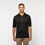 Skins Game // Mini Horizontal Ottoman Short-Sleeve Polo // Black (S)