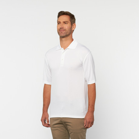 Skins Game // Mini Horizontal Ottoman Short-Sleeve Polo // White (S)