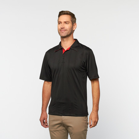 Skins Game // Bamboo Performance Blended Short-Sleeve Polo // Red (S)