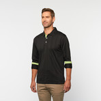 Skins Game // Bamboo Performance Blended Long-Sleeve Polo // Green Apple (S)