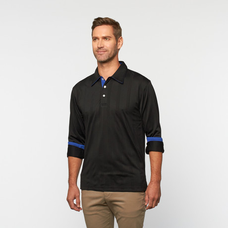 Skins Game // Bamboo Performance Blended Long-Sleeve Polo // Royal (S)
