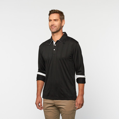 Skins Game // Bamboo Performance Blended Long-Sleeve Polo // White (S)
