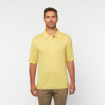 Skins Game // Bamboo Performance Box Jacquard Short-Sleeve Polo // Canary (M)