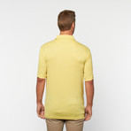 Skins Game // Bamboo Performance Box Jacquard Short-Sleeve Polo // Canary (M)