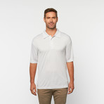 Skins Game // Bamboo Performance Box Jacquard Short-Sleeve Polo // White (XS)
