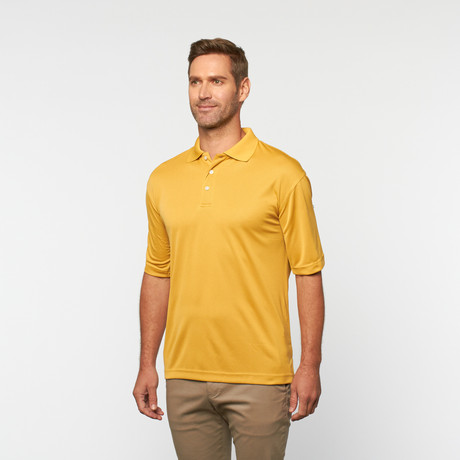 Skins Game // Bamboo Performance Pin Dot Jacquard // Gold (XS)