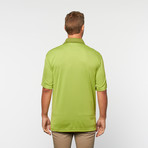 Skins Game // Bamboo Perforance Color Block Short-Sleeve Polo // Green Apple (S)