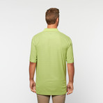 Skins Game // Bamboo Perforance Horizontal Stripe Polo // Green Apple (M)