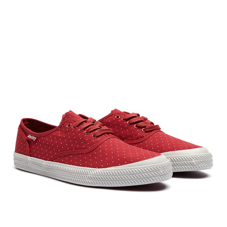 O.C. Canvas Low-Top Sneaker // Maroon + White (US: 7)