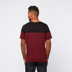 Color Block Pocket Tee // Deep Red (L)