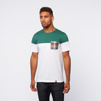 Color Block Pocket Tee // Green (M)