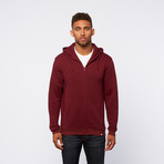 Visent // Zip-Up Hoodie // Deep Red (M)