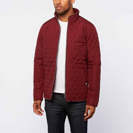 Timeout // Quilted Jacket // Deep Red (S)
