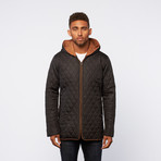 Quilted Hooded Jacket // Black (L)