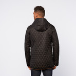 Quilted Hooded Jacket // Black (L)