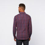 Button-Down // Blue + Deep Red Check (S)