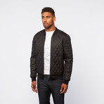 Quilted Bomber Jacket // Black (XL)