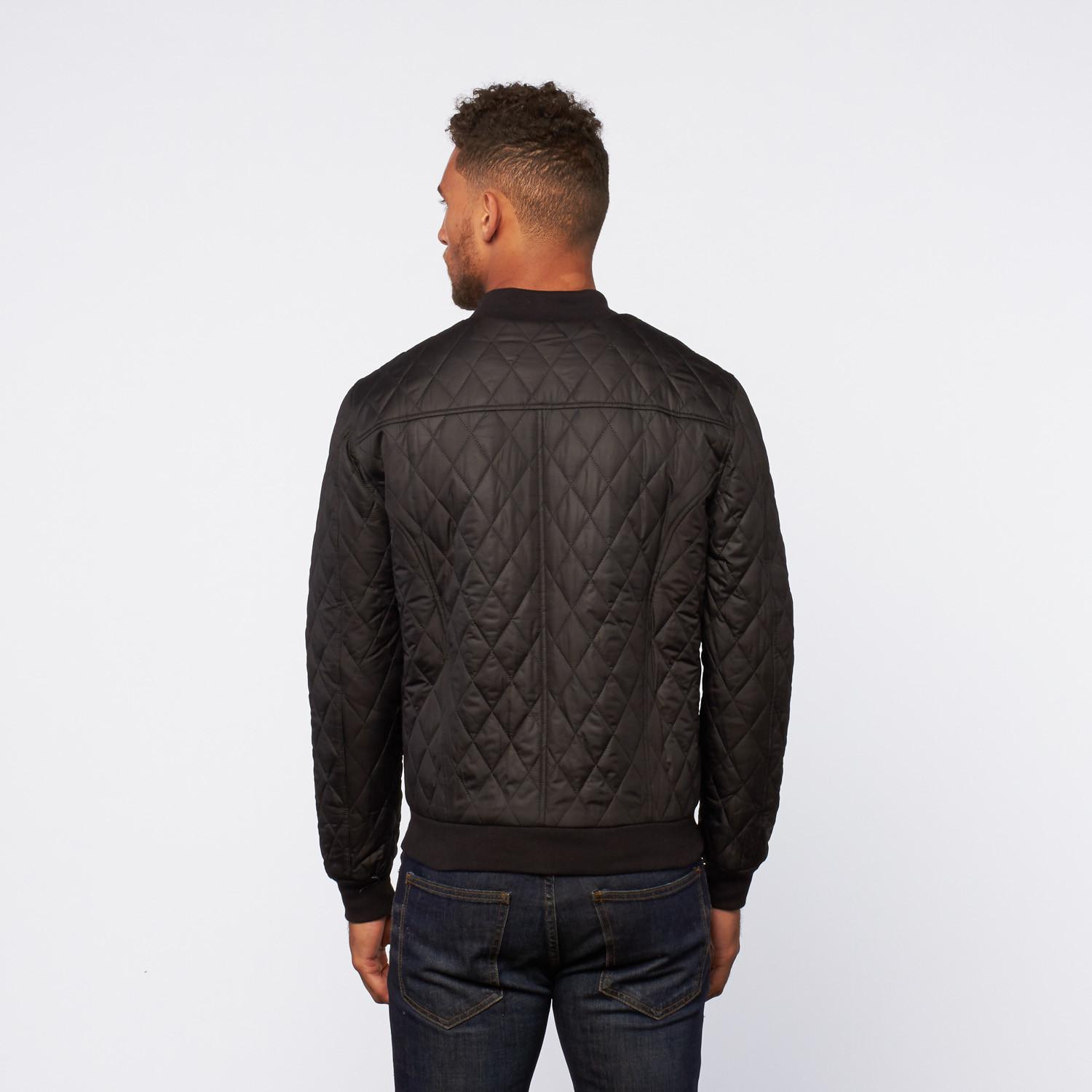 Quilted Bomber Jacket // Black (S) - Visent Apparel - Touch of Modern