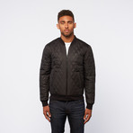 Quilted Bomber Jacket // Black (M)